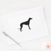 Windhond Silhouet Rechthoekige Sticker (Envelop)