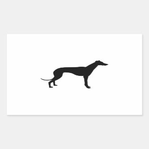 Windhond Silhouet Rechthoekige Sticker