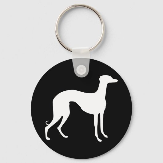 Windhond Silhouet Sleutelhanger (Voorkant)