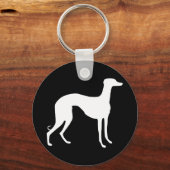Windhond Silhouet Sleutelhanger (Voorkant)
