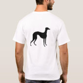 Windhond Silhouet T-shirt (Achterkant)
