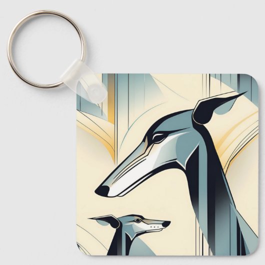 Windhond Sleutelhanger (Voorkant)