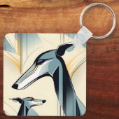 Windhond Sleutelhanger (Achterkant)