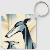 Windhond Sleutelhanger (Achterkant)