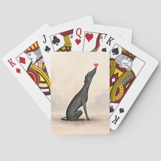 Windhond Speelkaarten, Windhond Cadeau, Windhond Pokerkaarten (Achterkant)