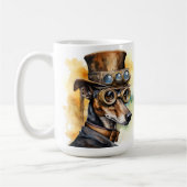 Windhond Steampunk Hond Koffiemok (Links)