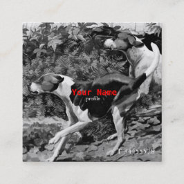  windhonden (Engels en Amerikaans) in het najaar Vierkante Visitekaartje