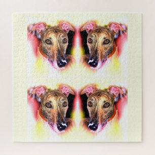 Windhonden honden dier kunst legpuzzel