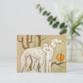 "Windhonden in de winter" door Marjorie Miller Briefkaart (Staand voorkant)