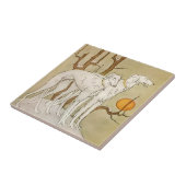 "Windhonden in de winter" door Marjorie Miller Tegeltje (Zijkant)