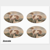  windhonden ovale sticker (Vel)