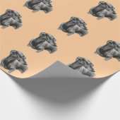 Windhondhoutskooltekening Cadeaupapier (Hoek)