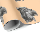 Windhondhoutskooltekening Cadeaupapier (Rol Hoek)