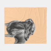 Windhondhoutskooltekening Fleece Deken (Voorkant (Horizontaal))