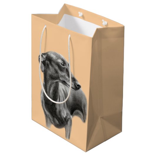 Windhondhoutskooltekening Medium Cadeauzakje (Achterkant Gekanteld)