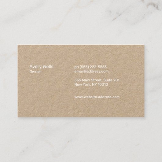 Winding River Horizon Natuur Logo Visitekaartje (Achterkant)