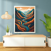 Winding River, Mountain Majesty Poster