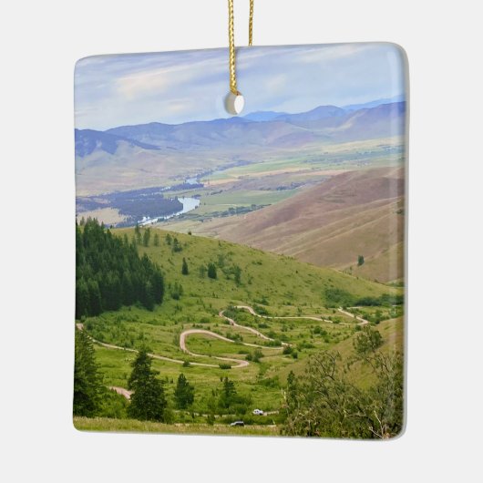 Winding Road Keramisch Ornament (Links)