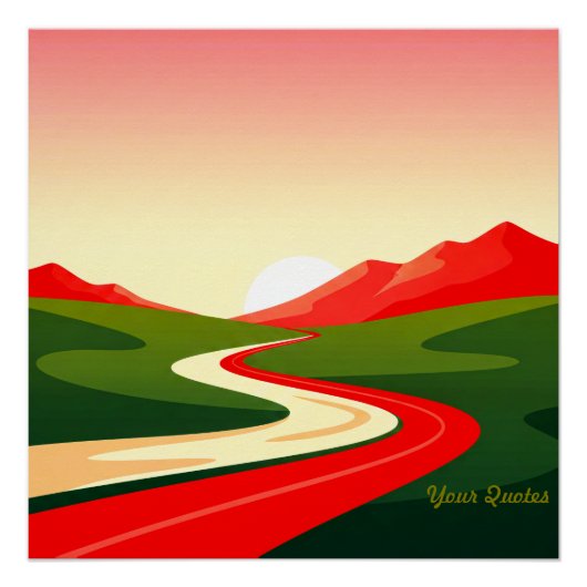 Winding Road Toward the Sun Perfect Poster (Voorkant)