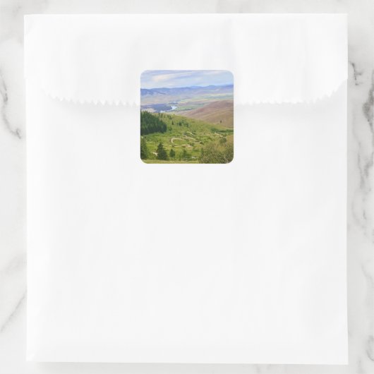 Winding Road Vierkante Sticker (Tas)