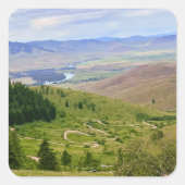 Winding Road Vierkante Sticker (Voorkant)