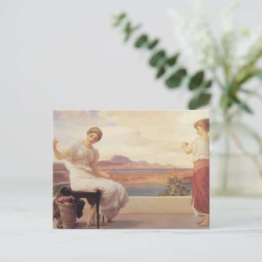 Winding van de Skein Yarn Fine Art Briefkaart (Staand voorkant)