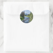 Winding Wyoming Stream (gelabeld) Ronde Sticker (Tas)