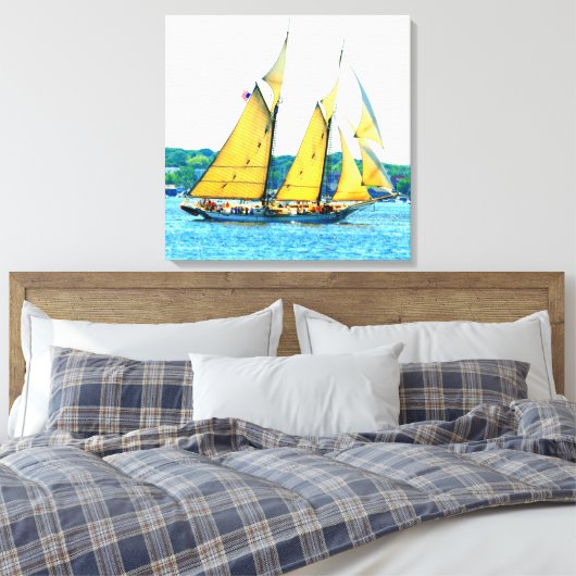 Windjammer zeilen verpakt canvas (Insitu (Slaapkamer))