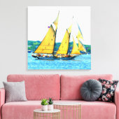 Windjammer zeilen verpakt canvas afdruk (Insitu (Woonkamer))