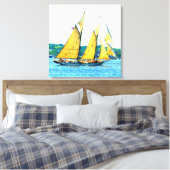 Windjammer zeilen verpakt canvas afdruk (Insitu (Slaapkamer))