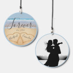 windjingle windgong<br><div class="desc">Dusty Blue Beach Wedding 2 Hearts in the Sand Wedding Pas getrouwd,  bruiloft,  verjaardagscadeau</div>