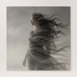 Windkissed - AI Fantasie Digitaal Kunstprint Legpuzzel