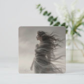 Windkissed - AI Fantasie Digitale Kunstprint (Staand voorkant)