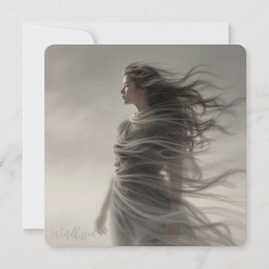 Windkissed - AI Fantasy Digital Art Print (Voorkant)