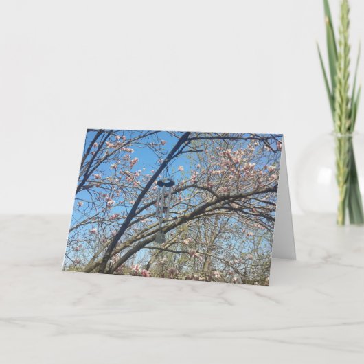 Windklokkenspel en Magnolia Tree Birthday Kaart (Voorkant)