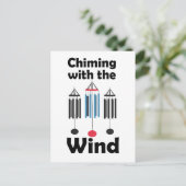 Windklokontwerp dat klingelt met de wind briefkaart (Staand voorkant)