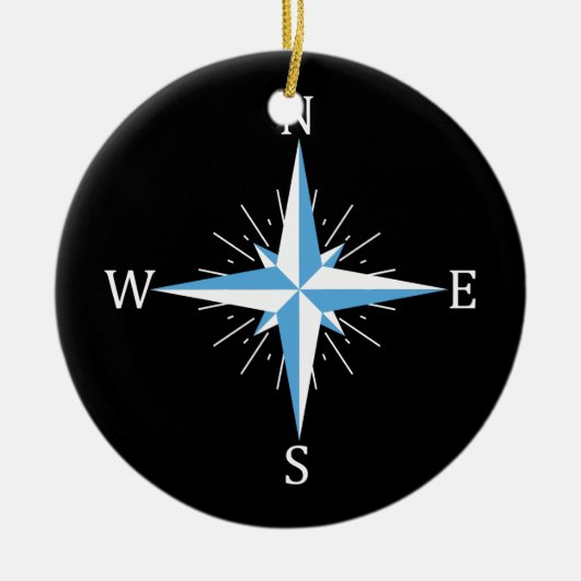 Windkompas Keramisch Ornament (Voorkant)