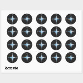 Windkompas Ronde Sticker (Vel)