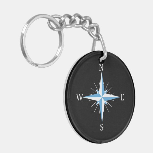 Windkompas Sleutelhanger (Voorkant Links)