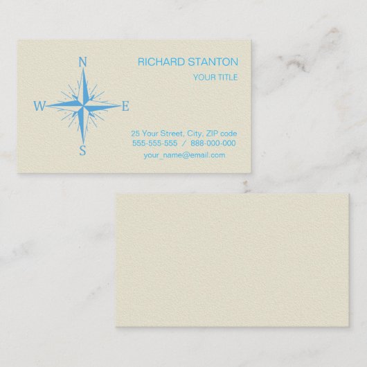 Windkompas Visitekaartje (Voorkant / Achterkant)