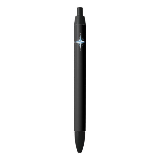 Windkompas Zwarte Inkt Pen (Voorkant Verticaal)