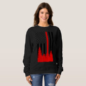 Windland Fireman Firefighter Thin Red Line Honor A Trui (Voorkant volledig)