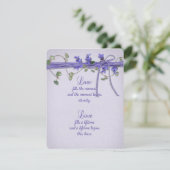 Windlavendel en ivoren grens kaart (Staand voorkant)