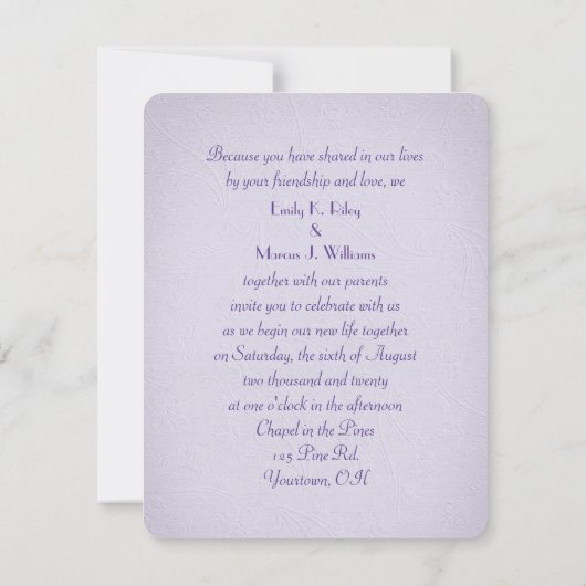 Windlavendel en ivoren grens kaart (Achterkant)