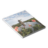 Windmill and flowers in Holland memo notepad Notitieblok (Schuin)