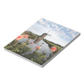 Windmill and flowers in Holland memo notepad Notitieblok (Linkerzijde)