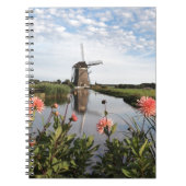 Windmill and flowers in Holland notebook Notitieboek (Voorkant)