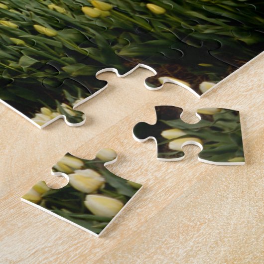 Windmill and tulips landscape in Holland Legpuzzel (Zijkant)