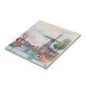 Windmill De Adriaan Haarlem Netherlands Waterverf Tegeltje (Zijkant)