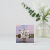 Windmill Dutch Kinderdijk Fototoerisme Vierkante Visitekaartje (Staand voorkant)